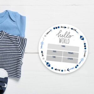 3mm Printed Acrylic Birth Disc - Arrows Design