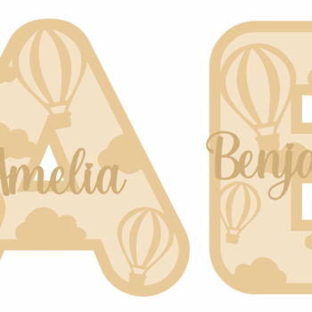 3mm mdf Single Layered Bold or Bubble Letter and name - Various Themes
