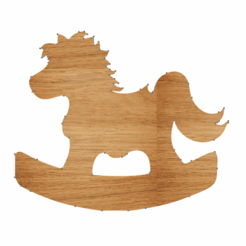 18mm Oak Veneer Rocking Horse (new design)