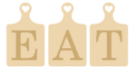 3mm mdf E A T – layered chopping board