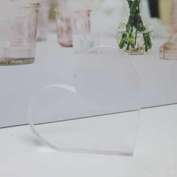 10mm Thick Acrylic Freestanding Heart