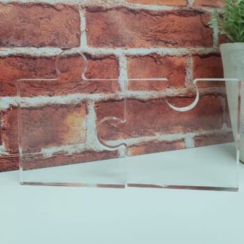 10mm Thick Acrylic Freestanding Jigsaw Set (set of 2)