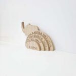 18mm MDF Stacking Rainbow with Elephant Detail