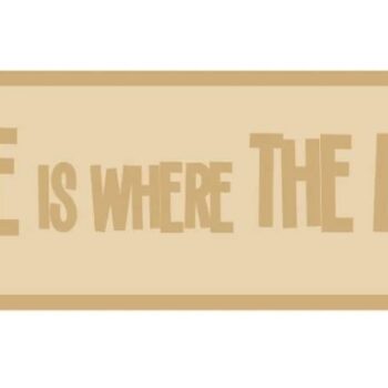 4mm + 4mm HOME IS WHERE OUR DOG IS - Bone Shape (wording options available)
