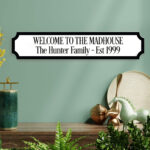 Printed Acrylic Street Signs – Bold Font