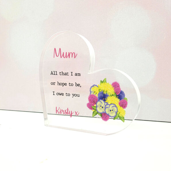 10mm Thick Printed HEART - Brights Design