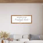 Printed Farmhouse Style Rectangular Signs – Oak Wood