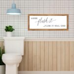 Printed Farmhouse Style Rectangular Signs – Oak Wood