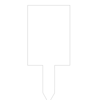 3mm A5 Acrylic OR mdf Rectangle On Stake Shape (Portrait)
