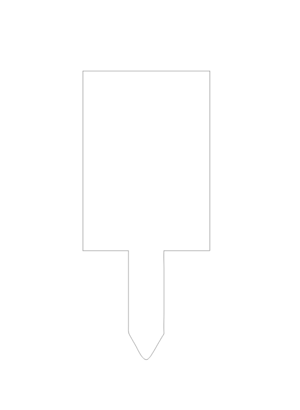 3mm A5 Acrylic OR mdf Rectangle On Stake Shape (Portrait)