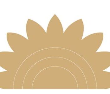 18mm MDF Stacking Sunflower Rainbow