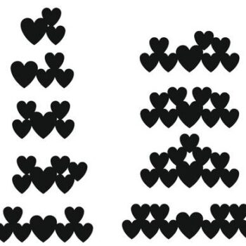 10mm Thick Acrylic Freestanding Hearts (2 layers)
