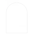 700mm x 500mm Acrylic Rectangle ARCHED