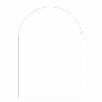 700mm x 500mm Acrylic Rectangle ARCHED
