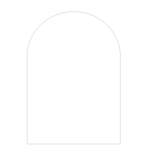 700mm x 500mm Acrylic Rectangle ARCHED