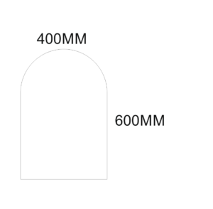 600mm x 400mm Acrylic Rectangle - ARCHED