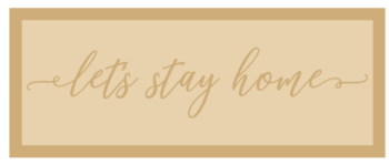 3mm mdf Layered Rectangular Plaque - let's stay home