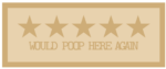 3mm mdf Layered Rectangular Plaque – 5 stars would poop here again
