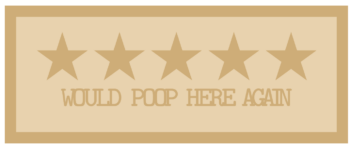 3mm mdf Layered Rectangular Plaque - 5 stars would poop here again