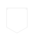 12cm Acrylic Flag Shape