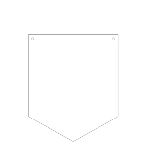 12cm Acrylic Flag Shape