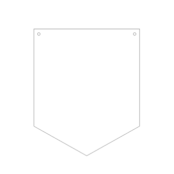 12cm Acrylic Flag Shape