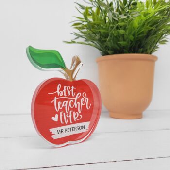 10mm Thick Freestanding Acrylic Printed APPLE