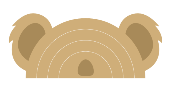 18mm MDF Stacking Rainbow with Koala Detail