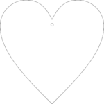12cm Acrylic Standard Heart  (Pack of 10)