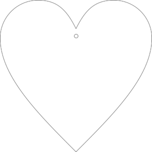 12cm Acrylic Standard Heart (Pack of 10)