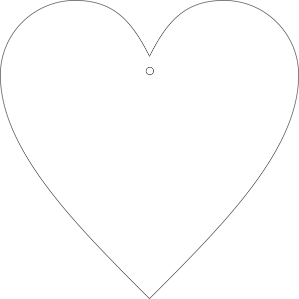 12cm Acrylic Standard Heart (Pack of 10)