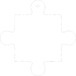 12cm Acrylic Jigsaw Piece (Pack of 10)