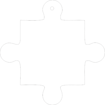 12cm Acrylic Jigsaw Piece (Pack of 10)