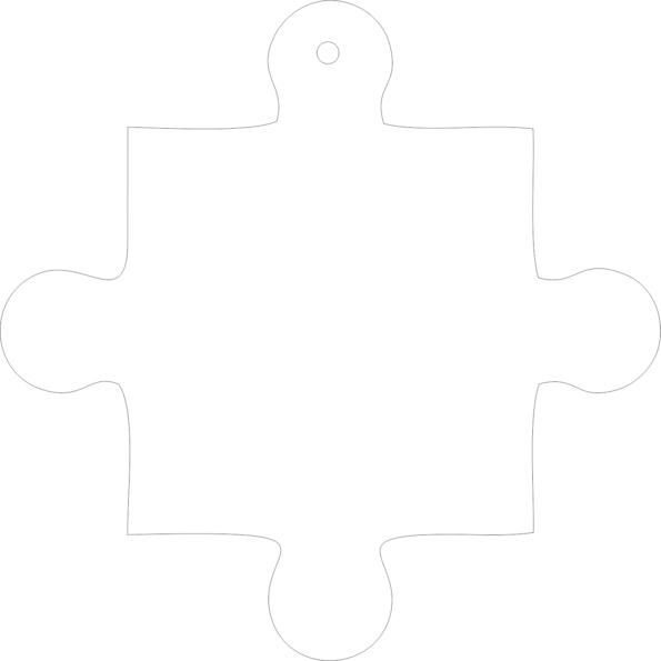 12cm Acrylic Jigsaw Piece (Pack of 10)