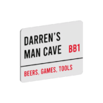 Printed London Road Sign – Black and Red