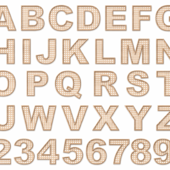 3mm mdf Layered Rattan Letters and Numbers
