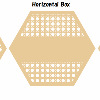 3mm mdf Rattan Hexagon - 3 designs - with name