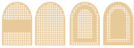 3mm mdf Rattan Arch – 4 designs – with name
