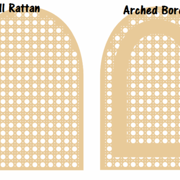 3mm mdf Rattan Arch - 4 designs - with name