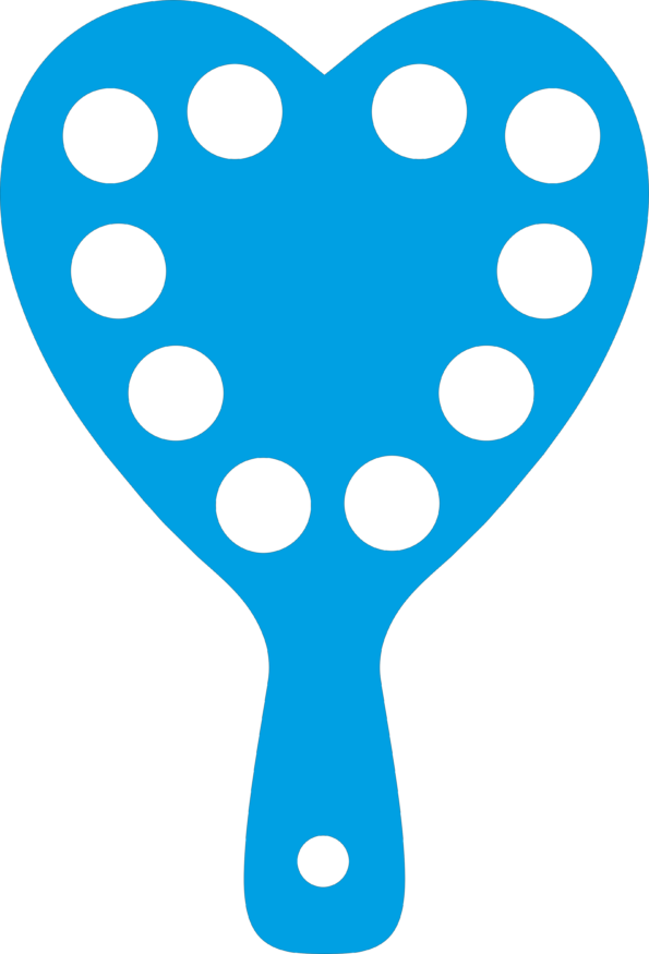3mm Acrylic Heart 10 Shot Glass Paddle