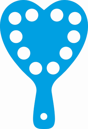 3mm Acrylic Heart 10 Shot Glass Paddle