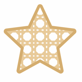3mm mdf Layered Rattan Star