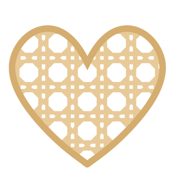 3mm mdf Layered Rattan Heart