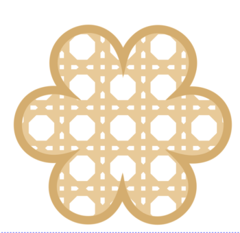 3mm mdf Layered Rattan Flower