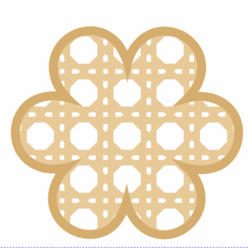 3mm mdf Layered Rattan Flower