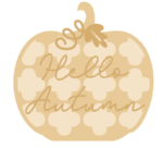 18mm New Layered Plump Pumpkin with name – Cross Design