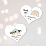 3mm Acrylic Printed Heart Rainbow Designs