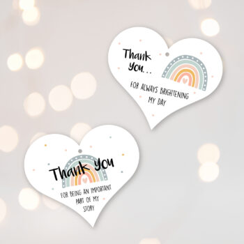 3mm Acrylic Printed Heart Rainbow Designs