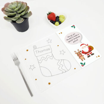 Printed Acrylic Place Mat - Christmas Dot to Dot