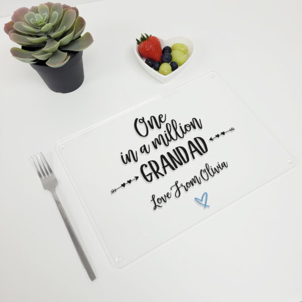 Printed Acrylic Place Mat - One in a Million Dad/Grandad